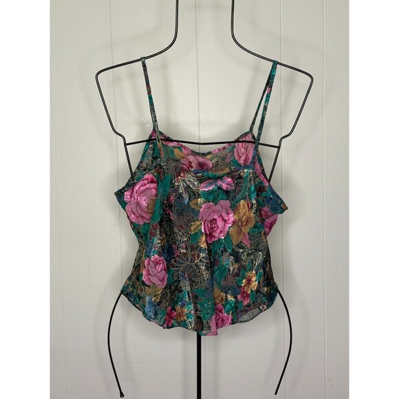 Vintage Inner Most Shorts Cami Tank Pajamas Robe Set PJs‎ Floral Lingerie Size M - Picture 4 of 16